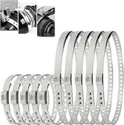 10 Piece Stainless Steel Axle Boot Clamps Set, Universal CV Cuffs Clamps for Cars - Adjustable Clamp Kit