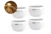 6 LED Solar Lights, Solar Flood Wall Light, Outdoor Garden Lights, Semicircle Design, Waterproof, White