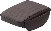 Car Armrests Car Accessories Universal Armrest Cover Nappa Leather Side Storage Increase Height Car Central Armrest Cushion Console Armrest(Coffee)