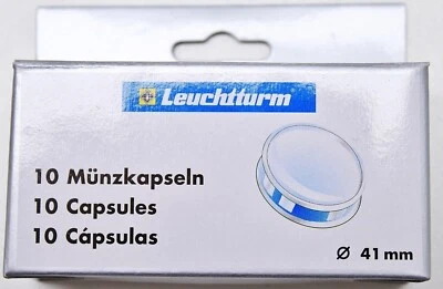 10 DIRECT FIT 41mm Coin Capsules for 1oz American Silver Eagle PROOF