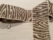 42” SCHUMACHER 75210 Guinen Tape Taupe 3” Abstracted Animal Border Trim Germany