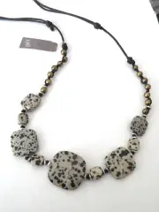 J.JILL DALMATION STONE BEAD NECKLACE 24-32"