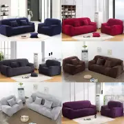Stretch Plush Thick Sofa Covers 1 2 3 4 Seater Couch Sofa Slipcover Protector