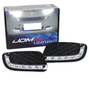 Lower Grille Insert Fit Brabus Style LED Daytime Running Lights For 08-12 Smart