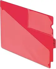 Pendaflex 13541 End Tab Poly Out Guides, Center "Out" Tab, Letter, Red, 50/Box