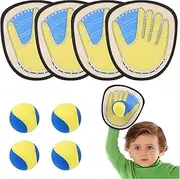 Velcro Ball Toss and Catch Game Soft Baseball Glove for Kids Sticky Glove for Beginners Beach Toys Family Rowing Ball Game Outdoor Game