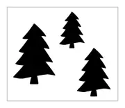 Tree Stencil 3 Sizes Forest Art Deco Christmas 8" x 10" Reusable Sheet S1126