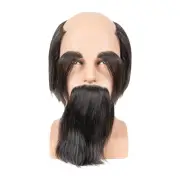 Mannequin Head Hair with Beard Manikin Head for Hairdressing Cutting Styling