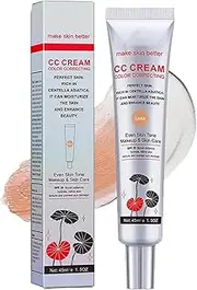 Color Correcting CC Cream with Asiatica, Light-Coverage Foundation with SPF 25, Color Changing Foundation Concealer