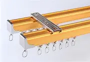 Ceiling/Wall Mounted Sliding Room Divider Curtain Track System 12m/11m/10m/9m/8m/7m/6m/5m/4m/3m/2m/1m Gold Privacy Wrap for Shower Cabinet.
