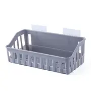 4Pcs Adhesive Basket Bathroom Shower Plastic Shelf Holder Storage Rack