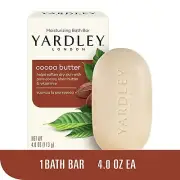 Moisturizing Bath Soap Bar Shea Cocoa Butter Pure Cocoa and Vitamin E, (4.0 oz,