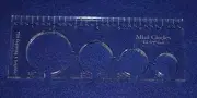4 Mini Circles Template for 1/2" Foot - Clear with Ruler ~3/8" Thick