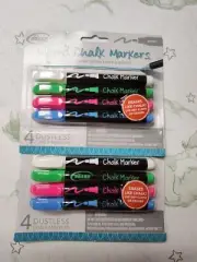 8 Piece Board Dudes Broad Tip Liquid Chalk Markers 4/Pkg-Assorted
