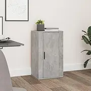 Concrete Grey Engineered Wood Sideboard 40x33x70 cm - Small Cabinet for Small Spaces, Countertop Cabinet, Wooden Storage Cabinet with Doors for Pantry or Utility Storage