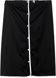 Incontinence Bed Pad, Adults Diaper Skirt,Elderly Care Bed Protection Reusable Mat Skirt for Disabled Bedwetting, black XL