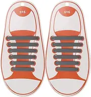 [VICT POPU] Elastic No Tie Shoelaces for Adults and Kids Stretch Silicone Rubber Laceless Shoe Strings