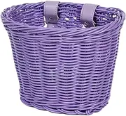 Mobility Scooter Basket | Hand-Woven Retro Front Storage Cycling Basket | Front Handlebar Rattan Basket, Wicker Basket Front Cargo for Children, Boys, Girls