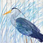 Paperproducts Design Waterside Heron Beverage Napkin, Patti Gay/Two Can Art