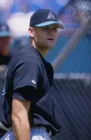 Andy Fox Arizona Diamondbacks looks on during batting practice- 1998 Old Photo 1