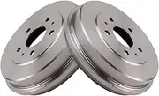 TRQ Rear Brake Drum Set Compatible with 2012-2018 Ford