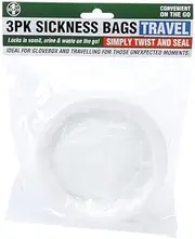 TooToo 3Pcs Disposable Vomit Bags Sickness Travel Plane Motion Car Sea Sick Sealable