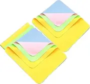 rockible 10x Pre Cut Chamois Chamois Pottery Tools for Smoothing Pot Rim for Making Pottery, 10pcs 4 Color
