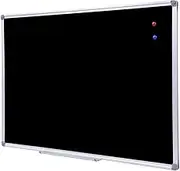 DexBoard 36 x 24 Inch Aluminum Frame Black Chalkboard for Wall | School Magnetic Blackboard with Sturdy Frame for Kids Teachers, Written on by Regular Chalk