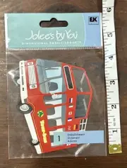 Jolee's Double Decker Bus Stickers Scrapbooking Embellishment Card Vacation