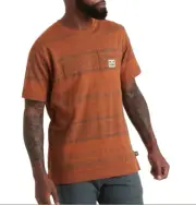 Howler Brothers Mens T Shirt Jacquard T Mazatlán Adobe Aztec Orange short sleeve