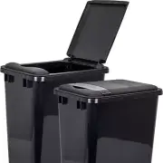 One Black Lid For 50 Quart Kitchen Cabinet Trash Can Garbage Waste Container
