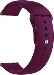 [ONE ECHELON] Quick Release Watch Band Compatible With Withings ScanWatch Horizon Silicone Replacement Smart Watch Strap with Button Lock (Purple)