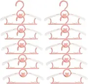 10-Pack Baby Coat Hangers Children Clothes Hangers Adjustable with Space Saving Stackable Hooks,H HOME-MART Universal Baby Hangers Non-Slip Coat Hanger with Windproof Hook