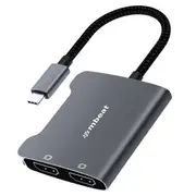 mbeat ToughLink USB-C to Dual HDMI Adapter Space Grey