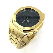 Casio GA2100 Casioak Mod Royal Oak G-Shock GA-2100 Gold Tone All Metal Steel