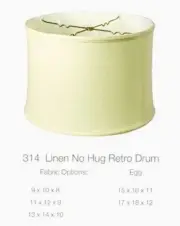 EGG LINEN NO HUG RETRO DRUM Soft LAMPSHADE Versatile ELEGANT 314 NEW