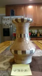 V302 Handcrafted Turned Segmented Vase" 288 pcs, One of a Kind
