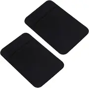 IWOWHERO 2Pcs Adhesive Phone Card Holder Stick Wallet Sleeve for All Smartphones Non Slip Design Strong Adhesive Ultra Thin Convenient Credit Card Storage