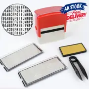 Inking Stamp DIY Custom Personalised Self Business Name Kit Making Gifts Rubber