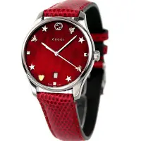 在飛比找Yahoo!奇摩拍賣優惠-GUCCI YA1264041 古馳 手錶 36mm 紅色面