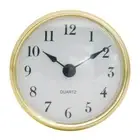 Golden for Rim 80mm Retro Quartz Clock Insert Round Embedded Wall Clock for Head