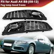 For Audi A4 B8 2009-12 RS4 Style Honeycomb Mesh Fog Light Grill Grille Cover ` (for: Audi)