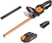 WORX 20V Cordless Hedge Trimmer with POWERSHARE 2Ah Battery and Charger - WG261E