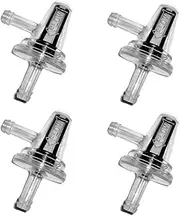 Mellisso 4Pcs Universal Motorcycle Right Angle Inline Fuel Filter 1/4 Inch 6mm Hose Lines for
