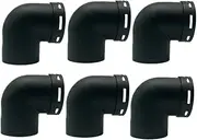 QCLCVBBFGW 1/2/4/6X 60mm/2.36inch Diesel Parking Heater Air Vent Outlet L Shape Elbow Ducting Pipe Exhaust Connector Joiner Fit for Car Truck Van(6X)