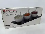 Maxwell Williams 7 Piece White Basics Slate Dipping Set - (H19)