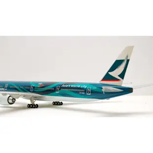 Hogan 1/200 國泰航空 Cathay Pacific 777-300ER B-KPF 亞洲國際都會 木製底座