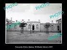 OLD POSTCARD SIZE PHOTO OF NEWCASTLE NSW VIEW OF THE POLICE STATION c1890