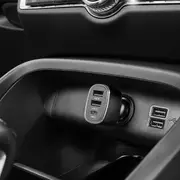 Car Charger with USB and USB-C - Black