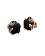 Pasquale Bruni 18K Rose Gold Petit Joli Black Onyx & Diamond Stud Earrings